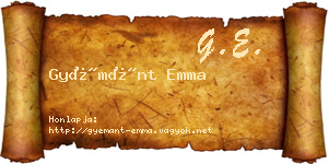 Gyémánt Emma névjegykártya